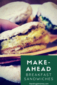 Make-ahead breakfast sandwiches, a quick and easy breakfast that's low on calories and budget friendly! #fitandfrugalmommy #health #fitness #healthyrecipes #eatclean