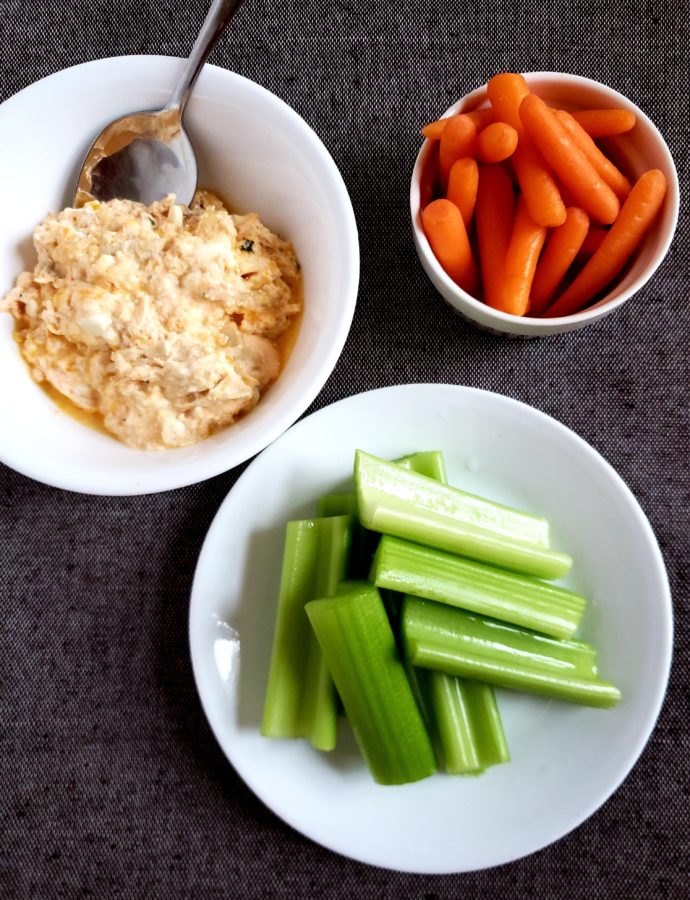 High Protein Low Carb Buffalo Chicken Dip, a healthy snack recipe or lunch recipe that will keep you full for hours! #fitandfrugalmommy #healthyrecipes #health #eatclean #lowcarb