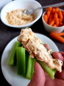 High Protein Low Carb Buffalo Chicken Dip, a healthy snack recipe or lunch recipe that will keep you full for hours! #fitandfrugalmommy #healthyrecipes #health #eatclean #lowcarb