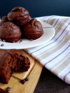 The 99 Calorie Double Chocolate Greek Yogurt Muffin, a low calorie muffin recipe that you can enjoy without any guilt.