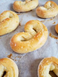 Two Ingredient Dough Dessert Pretzels #fitandfrugalmommy a healthy treat recipe.