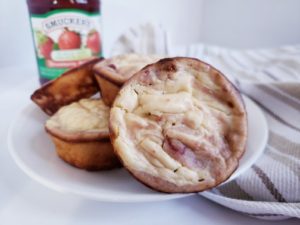 Strawberry Cheesecake Greek Yogurt Muffins, a delicious, naturally sweetened snack. A quick and easy, healthy snack recipe.