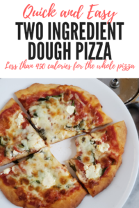How to make two ingredient dough pizza, a quick and easy, healthy dinner recipe.
