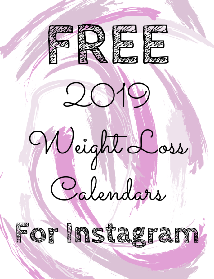 FREE 2019 Weight Loss Calendars for Instagram