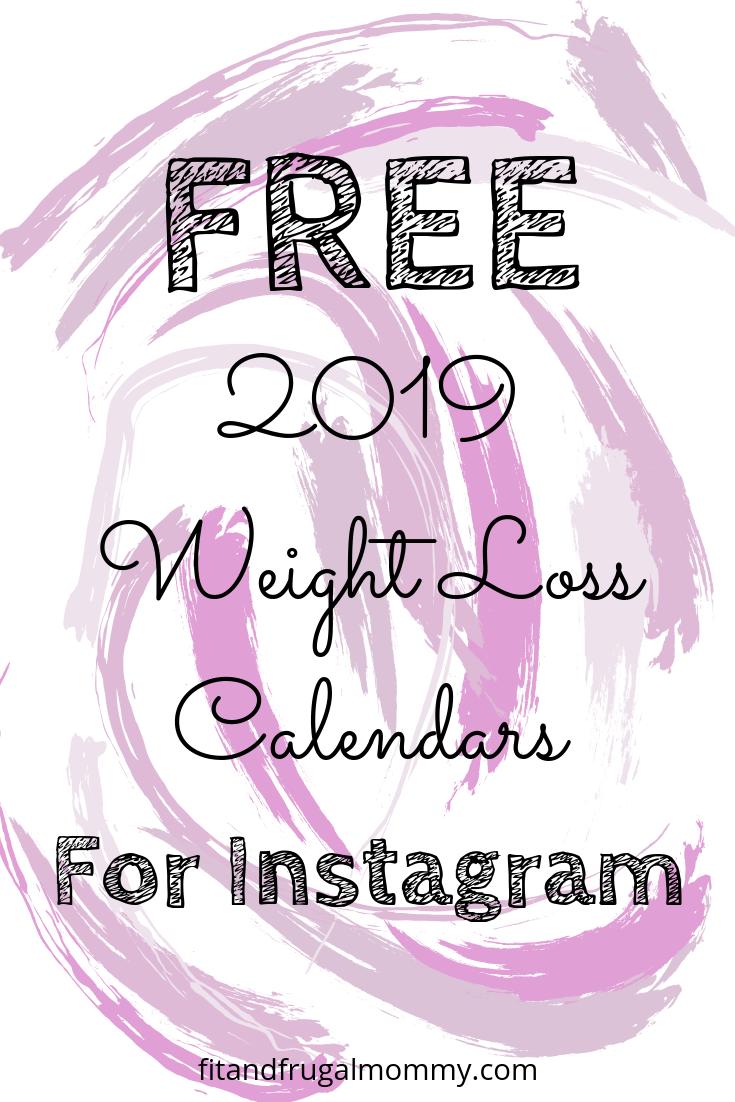 Free 2019 Weight Loss Calendars for Instagram