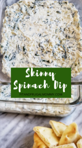Skinny Spinach Dip, a quick and easy, healthy spinach dip. A low carb, keto dip!