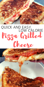 Quick and easy, low calorie, pizza grilled cheese. A healthy lunch recipe to fight pizza cravings!