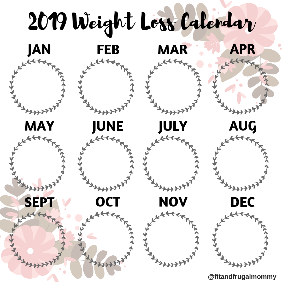 2021 Weight Loss Calendar Free Weight Loss Planner Printable The