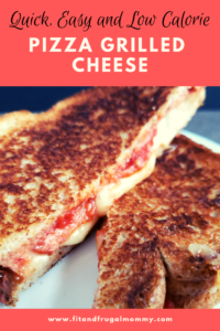 Quick and easy, low calorie pizza grilled cheese. A healthier lunch recipe to help you fight pizza cravings!