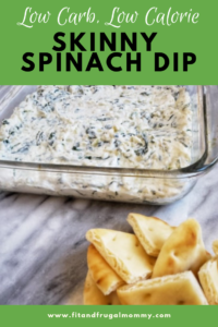 Skinny Spinach Dip, a quick and easy, healthy spinach dip. A low carb, keto dip!