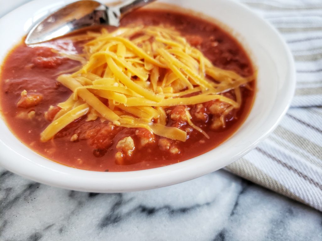 Stuffed Pepper soup, a low carb, keto lunch or dinner recipe that's super filling and delicious! A quick and easy dinner.