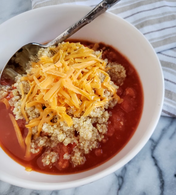 Stuffed Pepper soup, a low carb, keto lunch or dinner recipe that's super filling and delicious! A quick and easy dinner.