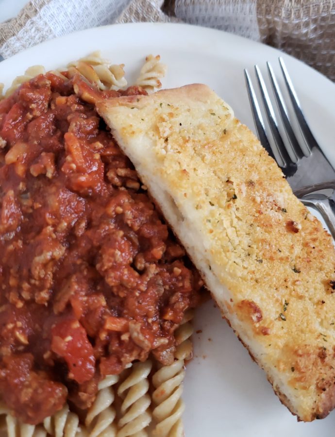 Two Ingredient Dough Garlic Bread