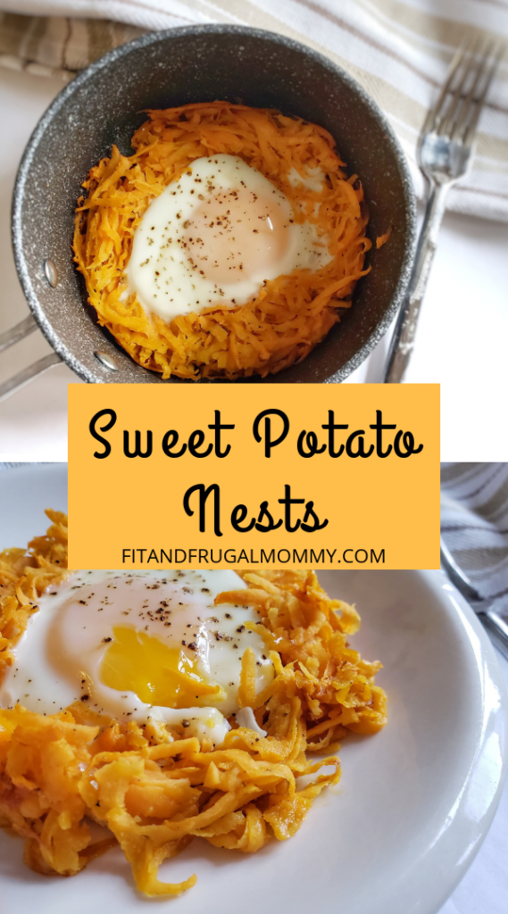 Sweet Potato nests. A quick and easy, healthy breakfast recipe. Low calorie breakfast option.