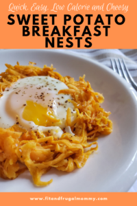 Sweet Potato nests. A quick and easy, healthy breakfast recipe. Low calorie breakfast option.