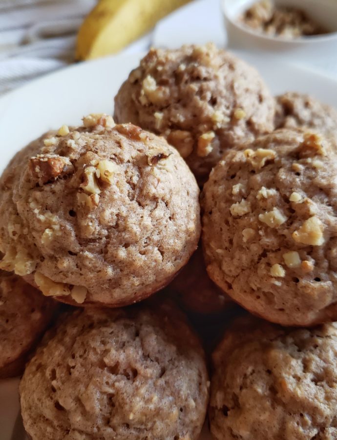 Skinny Banana Walnut Breakfast Muffin