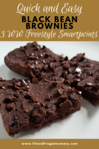 3 Weight Watchers smartpoints black bean brownies. A WW freestyle recipe that's low in calories. A deliciously vegan, gluten free dessert.